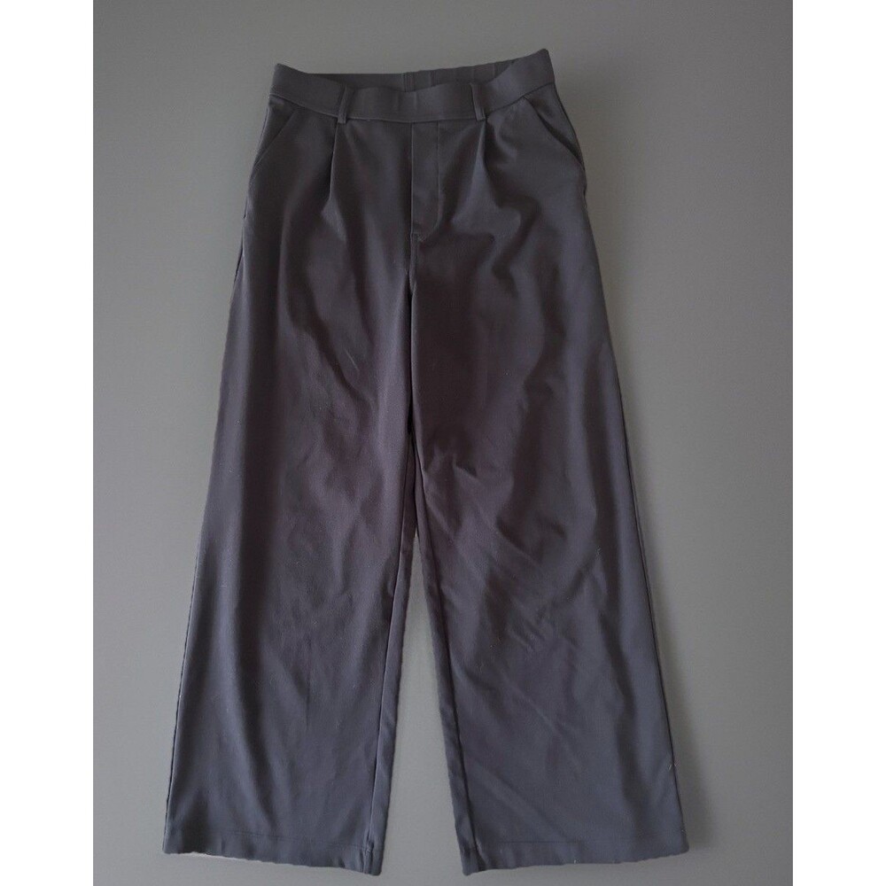 Halara Flex High Waisted Pleated Pants Size  P Small  Black Pockets Minimalist